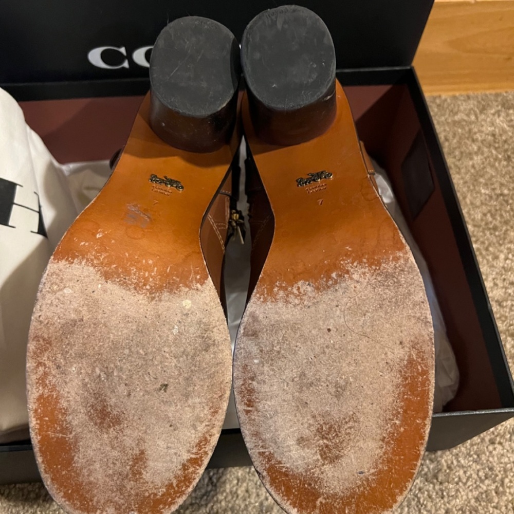 Coach moto heel leather boot - Picture 2 of 3